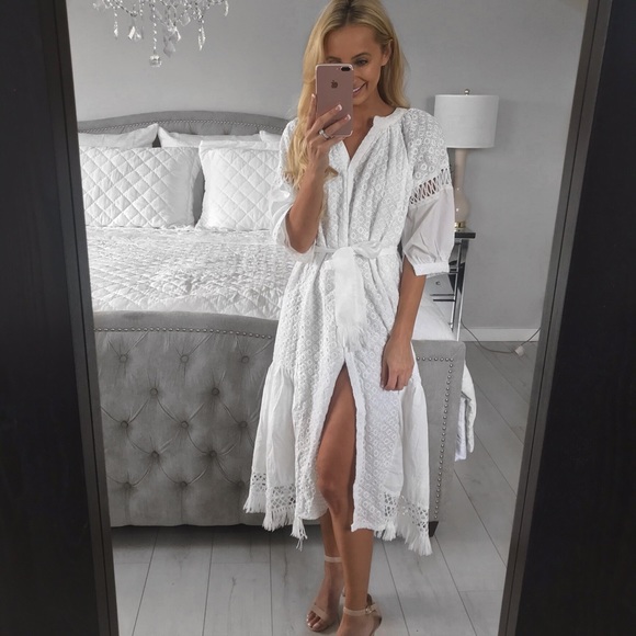 Ukrianian Vyshyvanka Boho Embroidery Maxi Dress - Picture 3 of 8